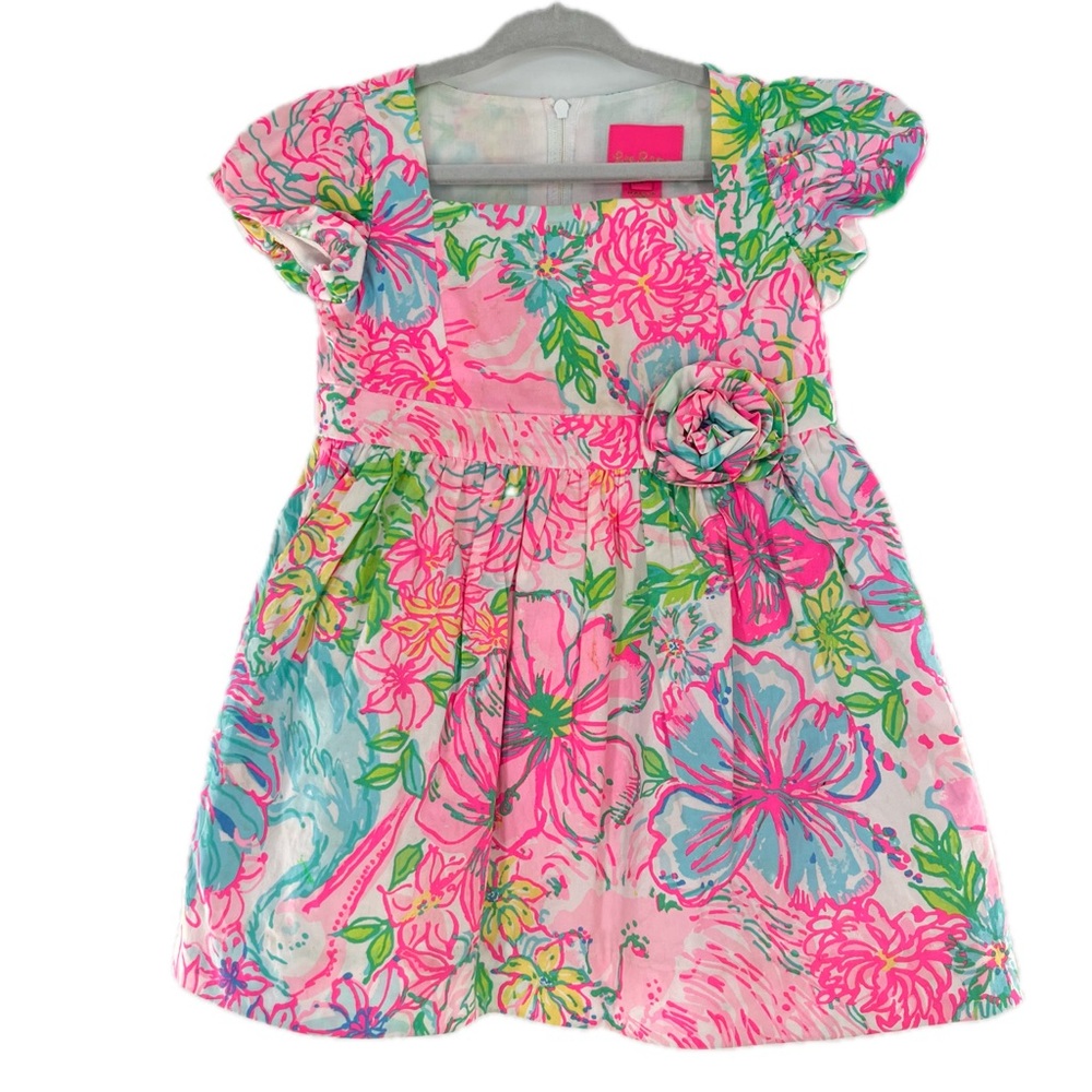 Lilly Pultizer Girls Size 2 Dress with Rosette